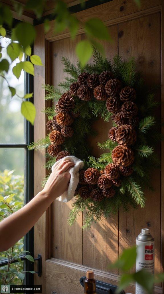 pinecone wreath maintenance tips