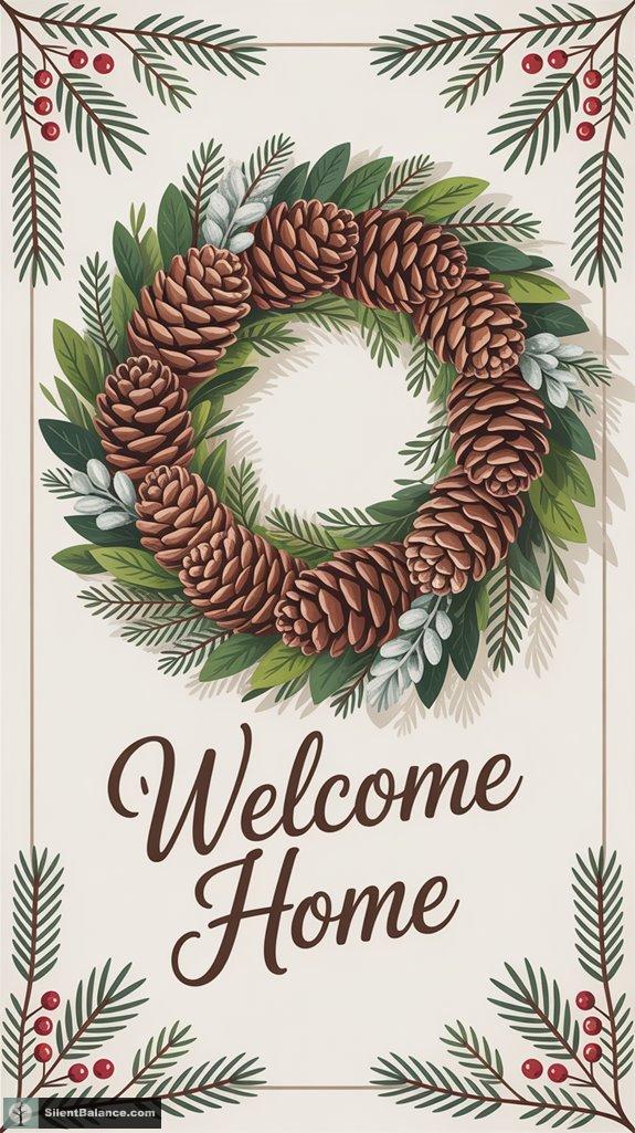 pinecone wreaths for mantels