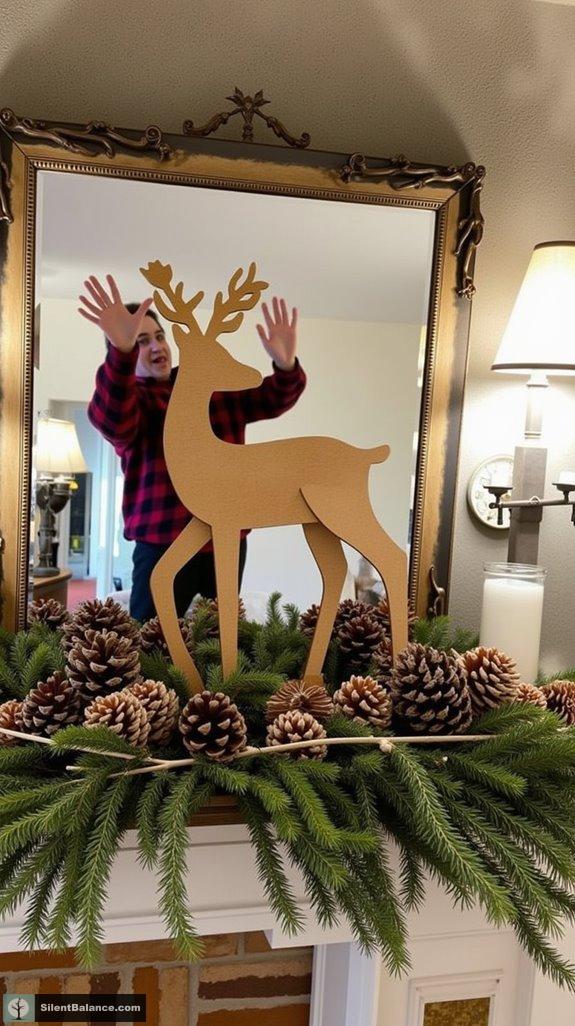 pinecones add rustic texture