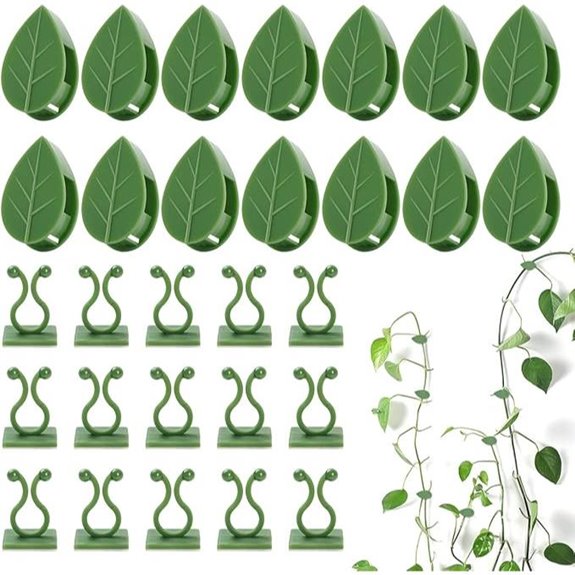 Luckjuju 100 Pcs Plant Wall Clips & Hooks
