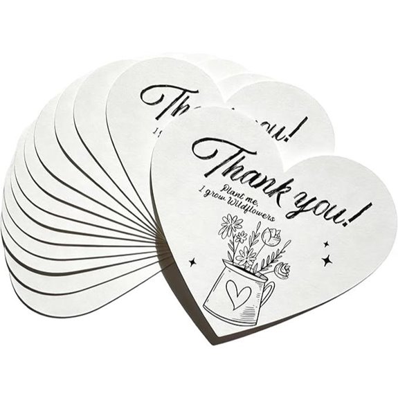 Wivolibe 50 Pcs Plantable Seed Paper Hearts