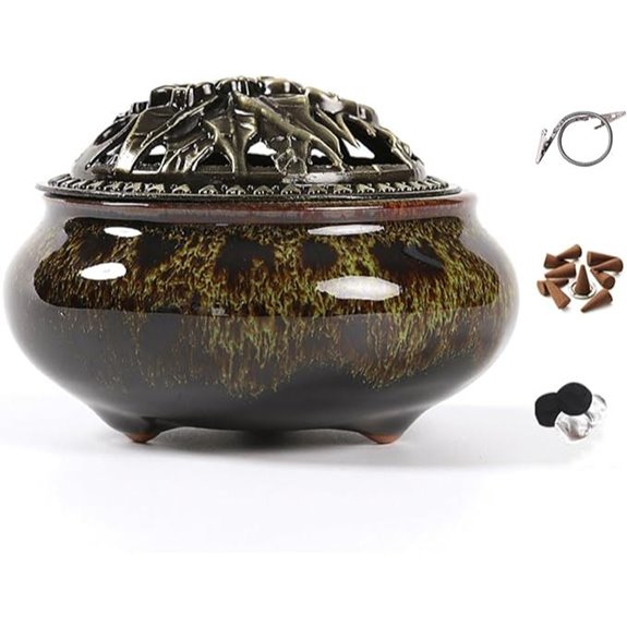 Porcelain Incense Burner with Calabash Holder
