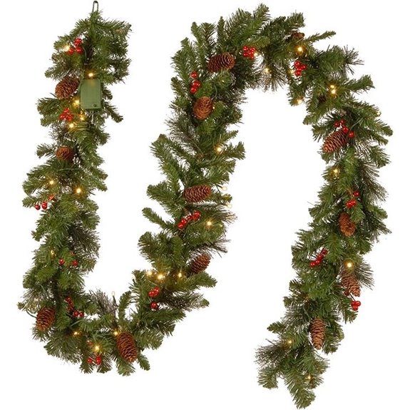 Pre-Lit Crestwood Pine Artificial Christmas Garland