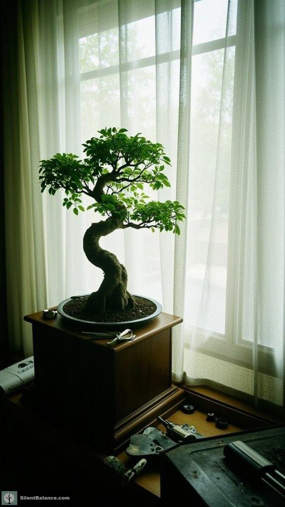 pruning promotes compact bonsai growth
