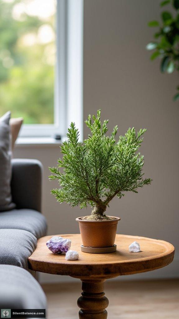 purification through juniper smudging