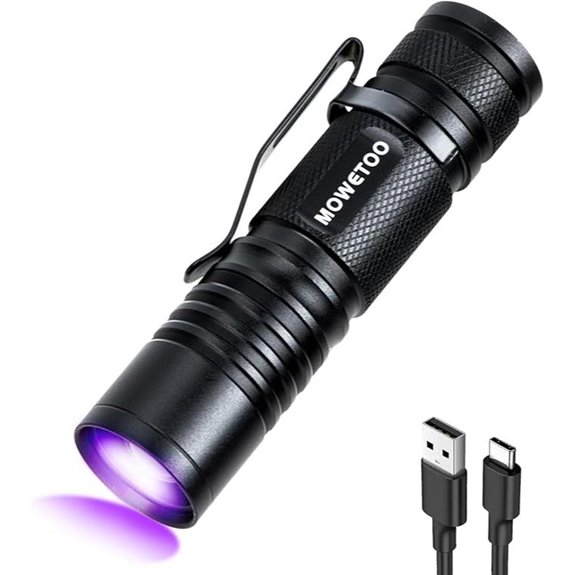 Rechargeable UV Blacklight Flashlight for Pet & Home Uses