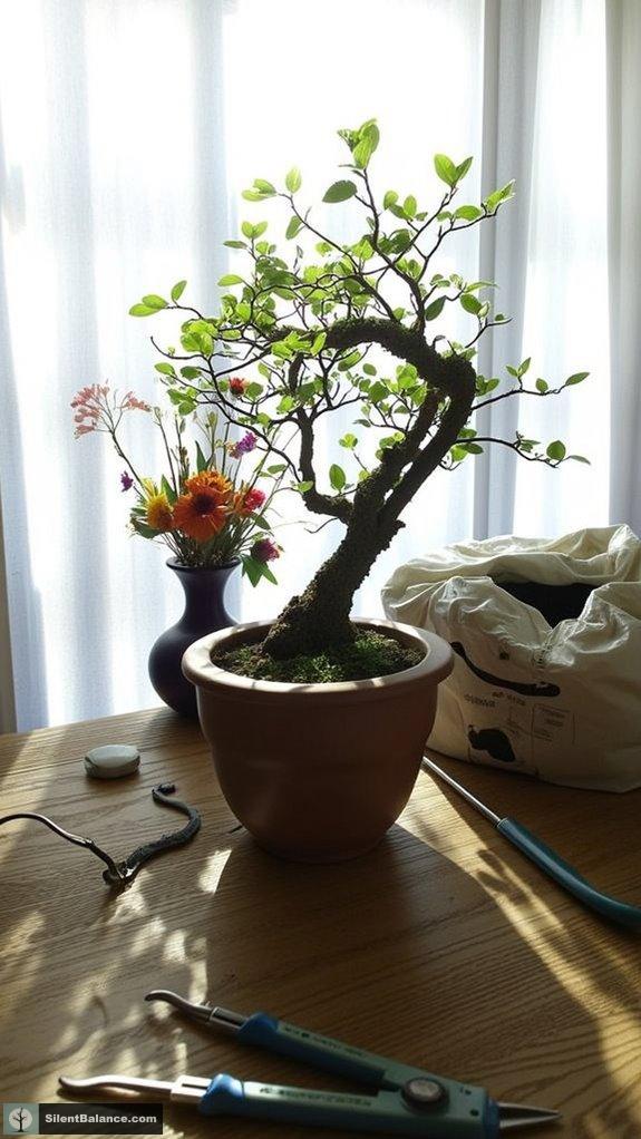 repotting bonsai step guide