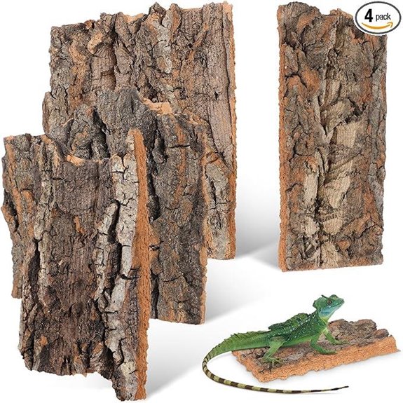 Reptile Cork Bark Set for Terrariums (4 Pieces)