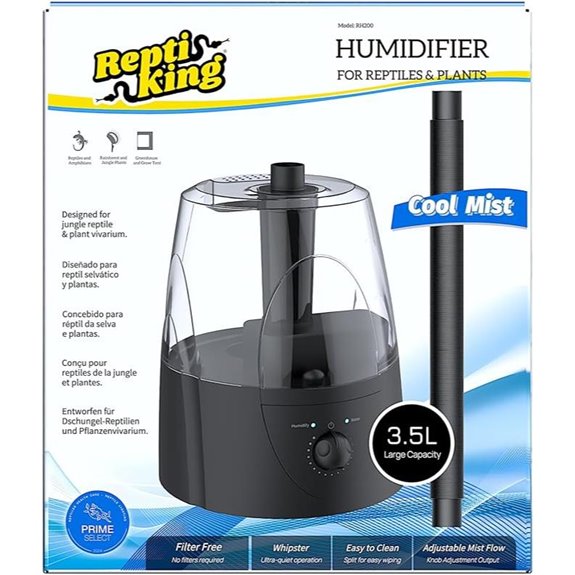 Reptile & Plant Humidifier Fogger with 3.5L Capacity
