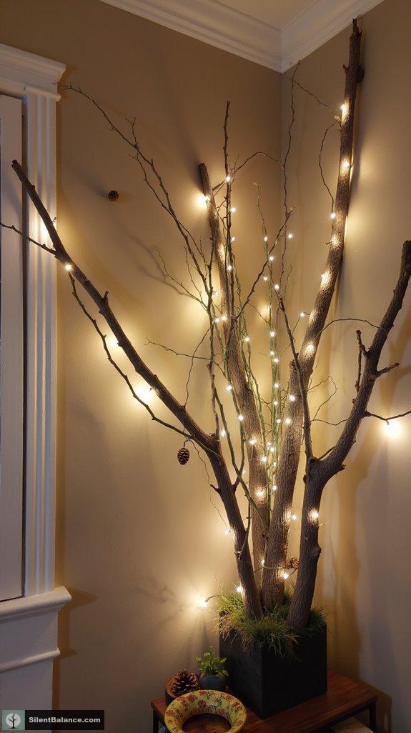 repurposed branches for decor
