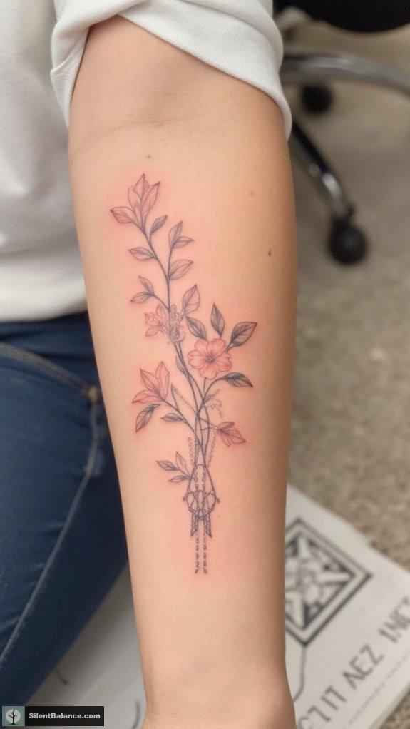 revived cultural floral tattoos