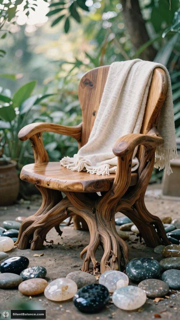 root inspired grounding meditation furniture