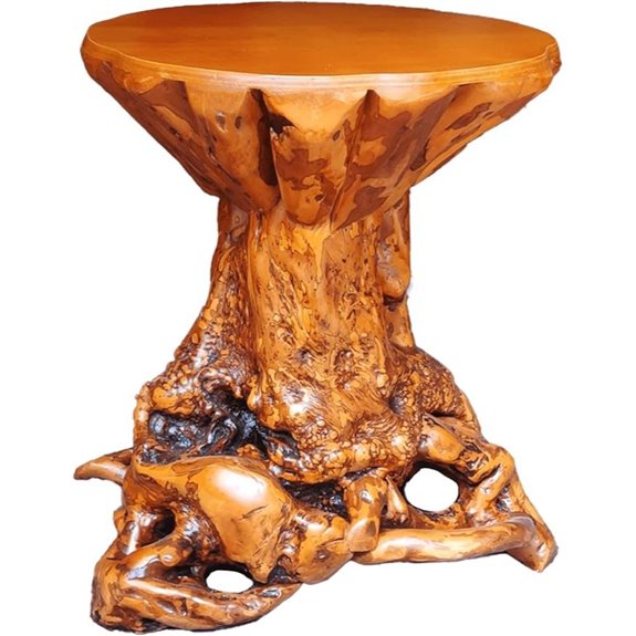 Rustic Azalea Tree Root End Table for Home