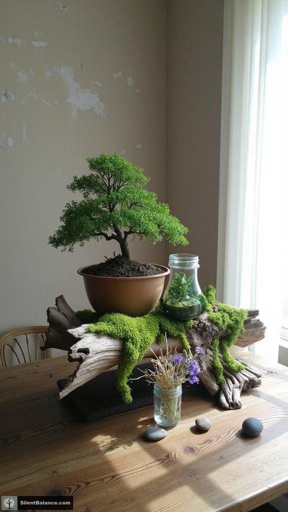 rustic bonsai centerpieces ideas