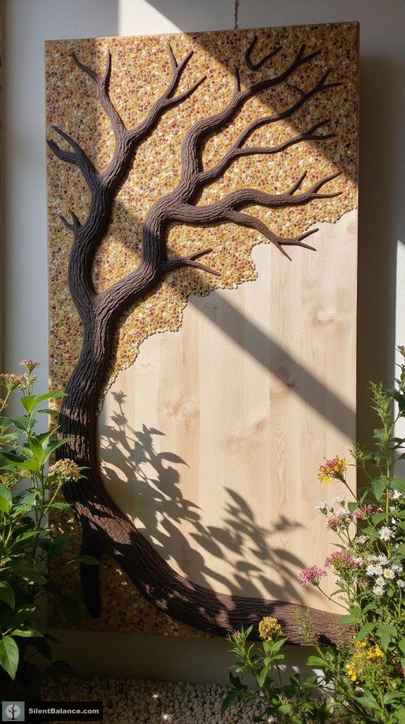 rustic branch mosaic project