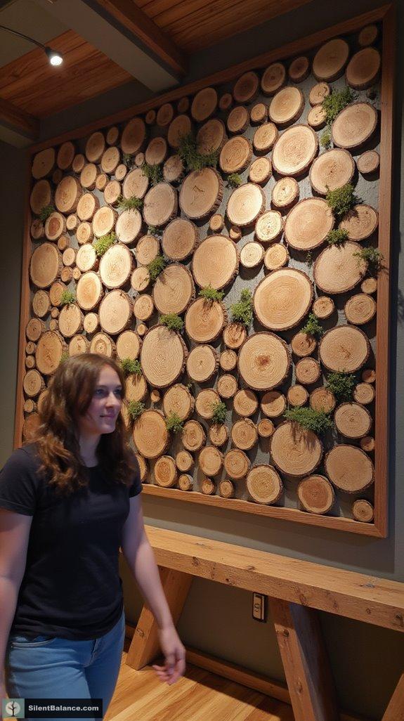 rustic cedar slice decor