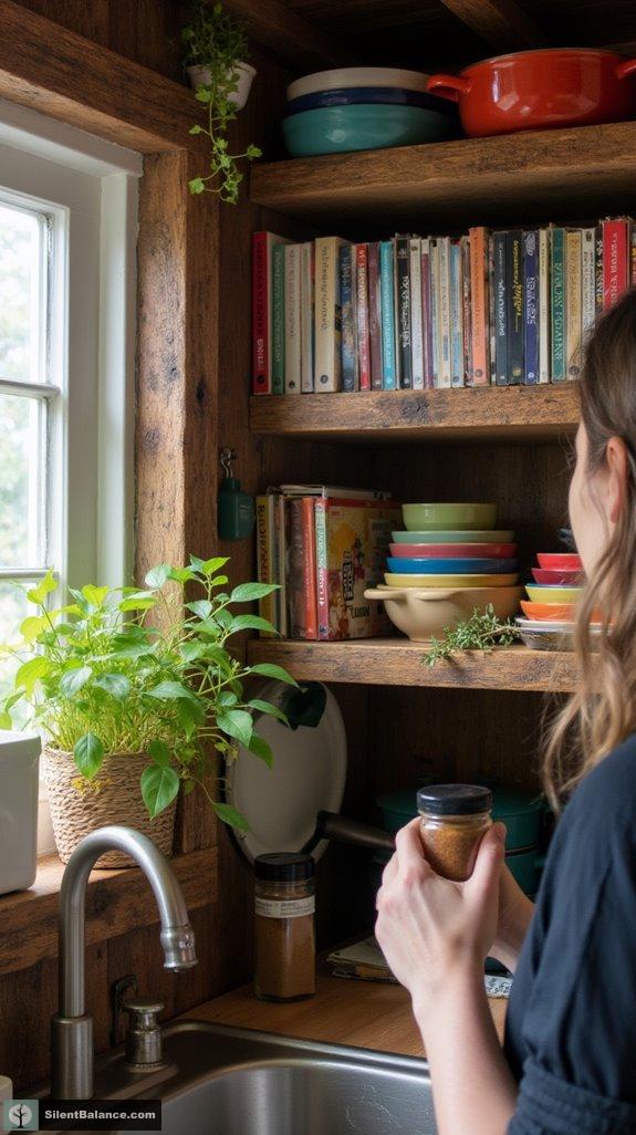 rustic charm kitchen storage