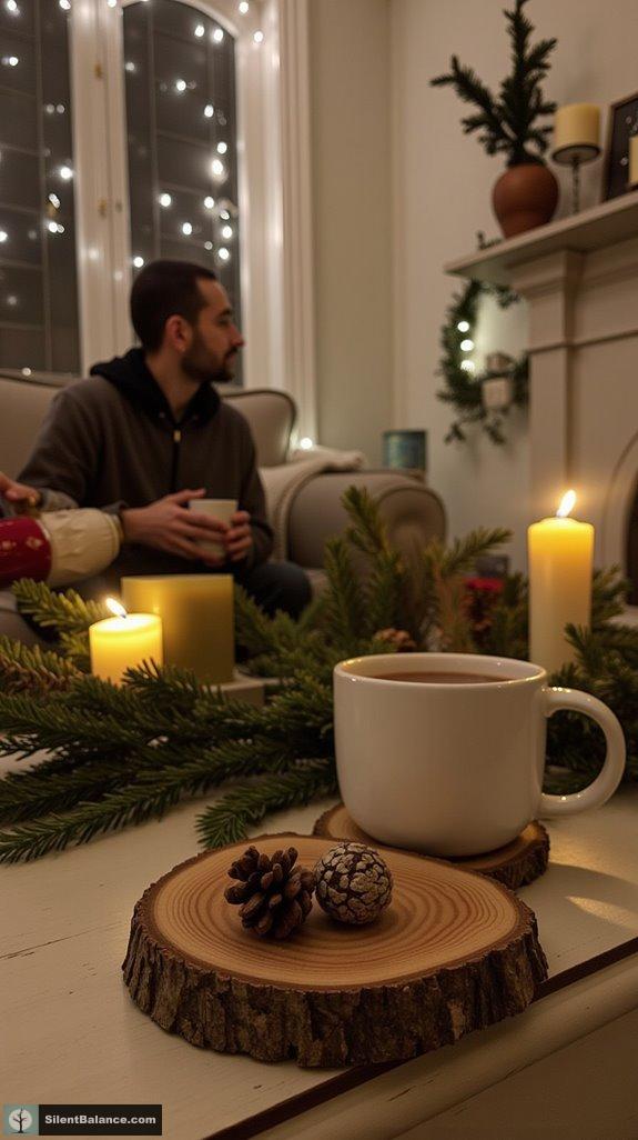 rustic charm through coasters