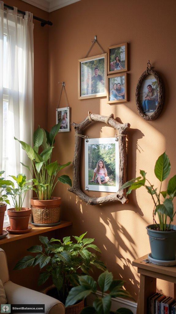 rustic diy branch frames