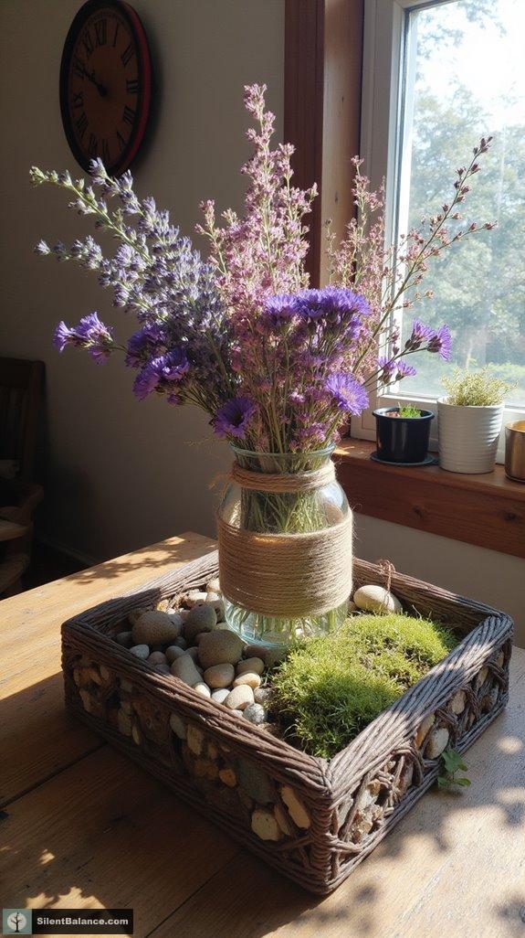 rustic dried flower arrangements