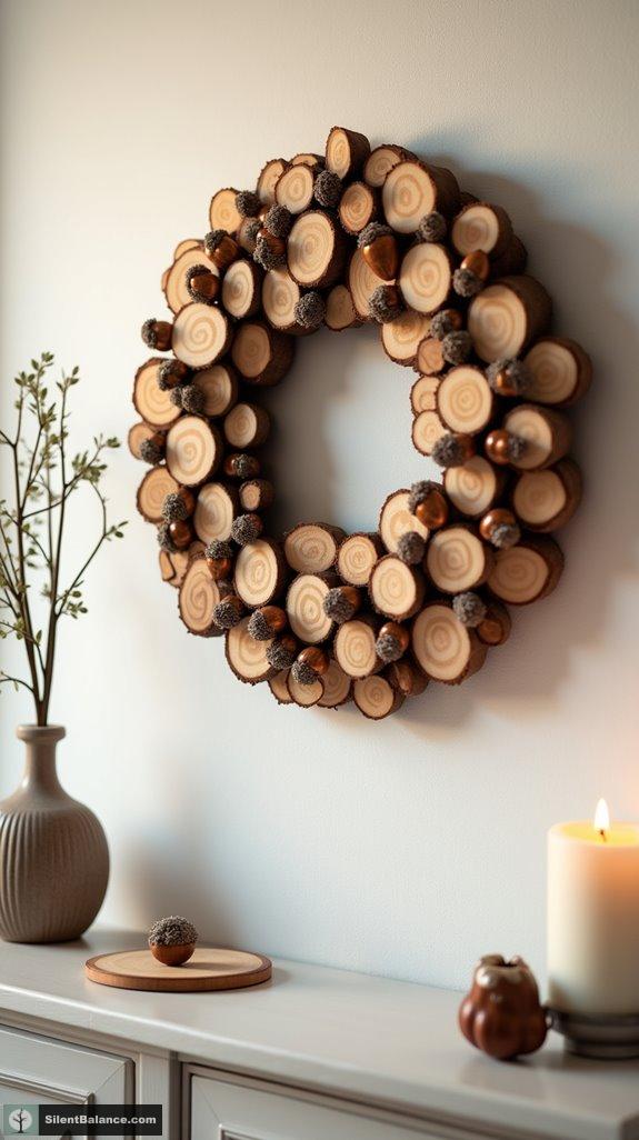 rustic handmade autumn wreath