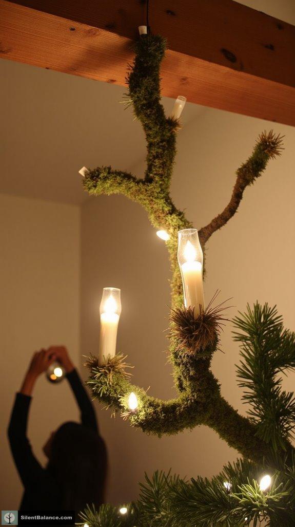 rustic hanging candle holder