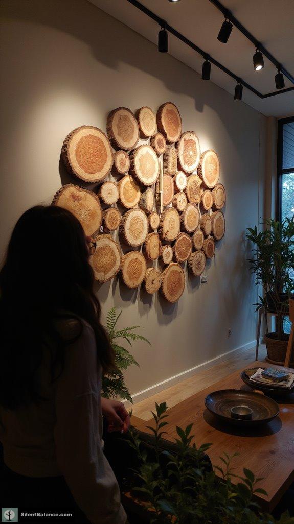 rustic modern tree decor