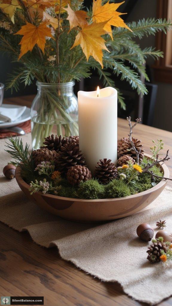 rustic nature inspired centerpiece ideas