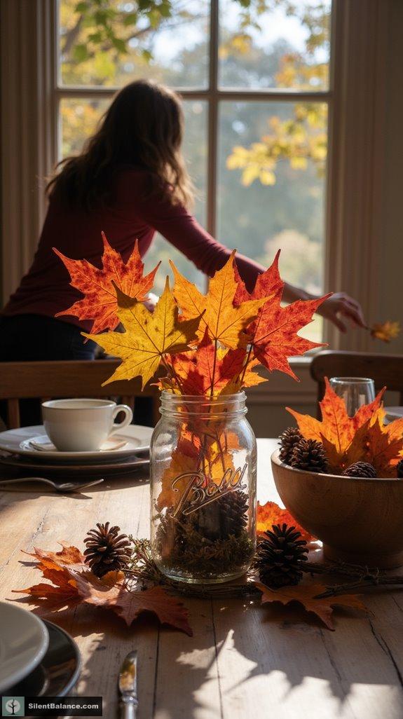 rustic nature inspired centerpieces