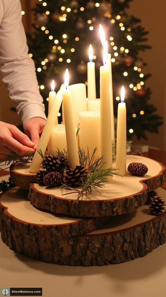 rustic nature themed centerpiece ideas