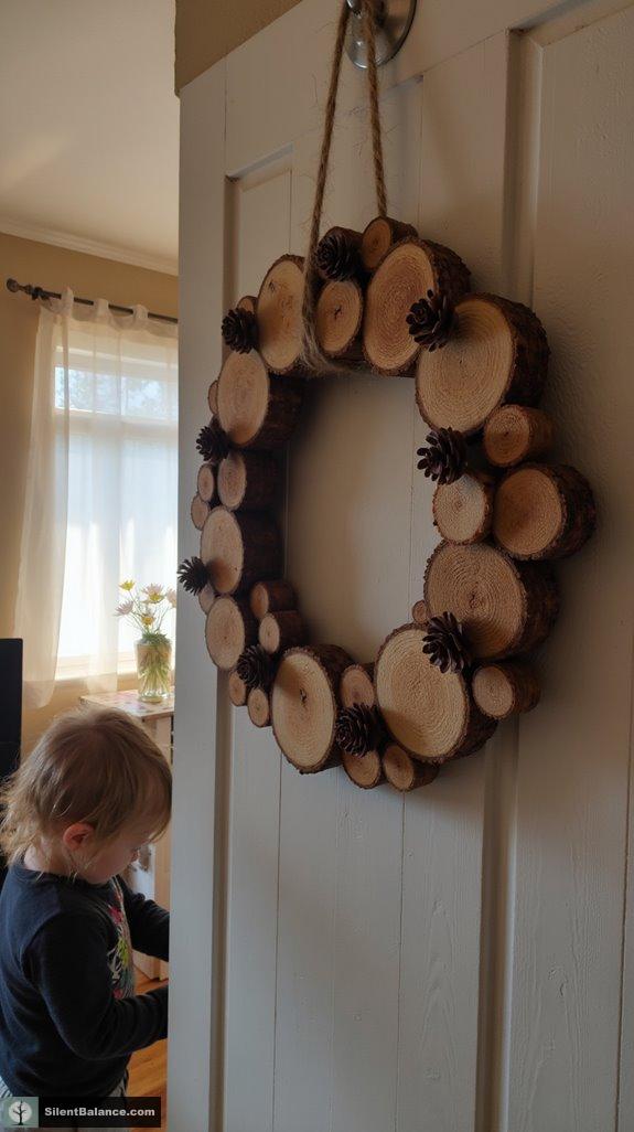 rustic oak wreath creation
