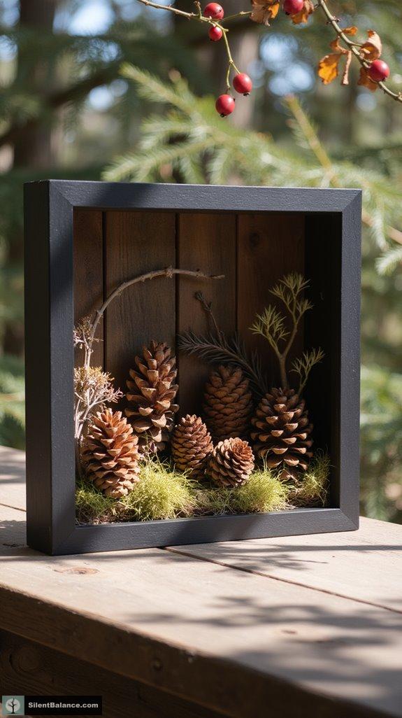 rustic pinecone display ideas