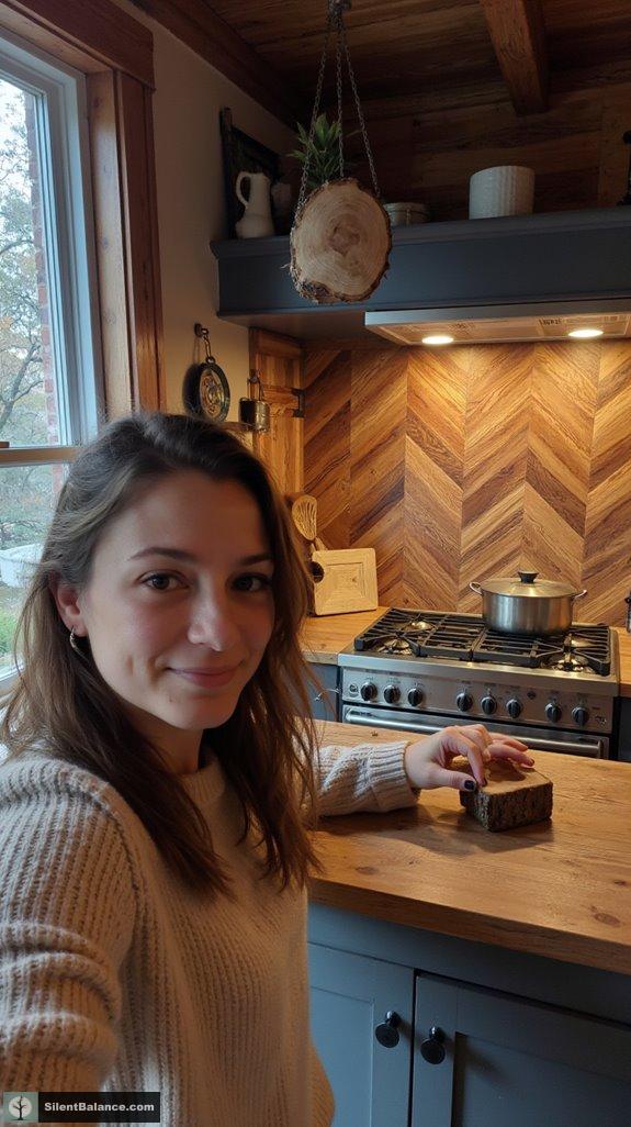 rustic reclaimed wood backsplashes