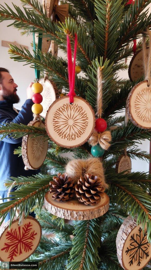 rustic reclaimed wood ornaments