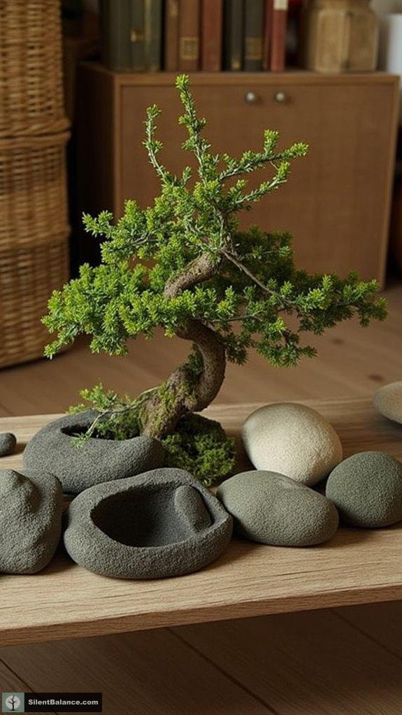 rustic rock and moss fusion