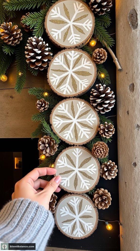 rustic snowflake wood decor