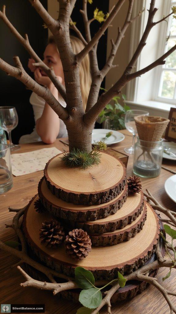 rustic tree themed decor crafting
