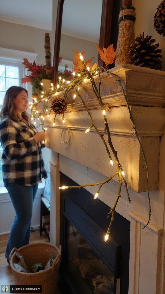 rustic twig garland crafting