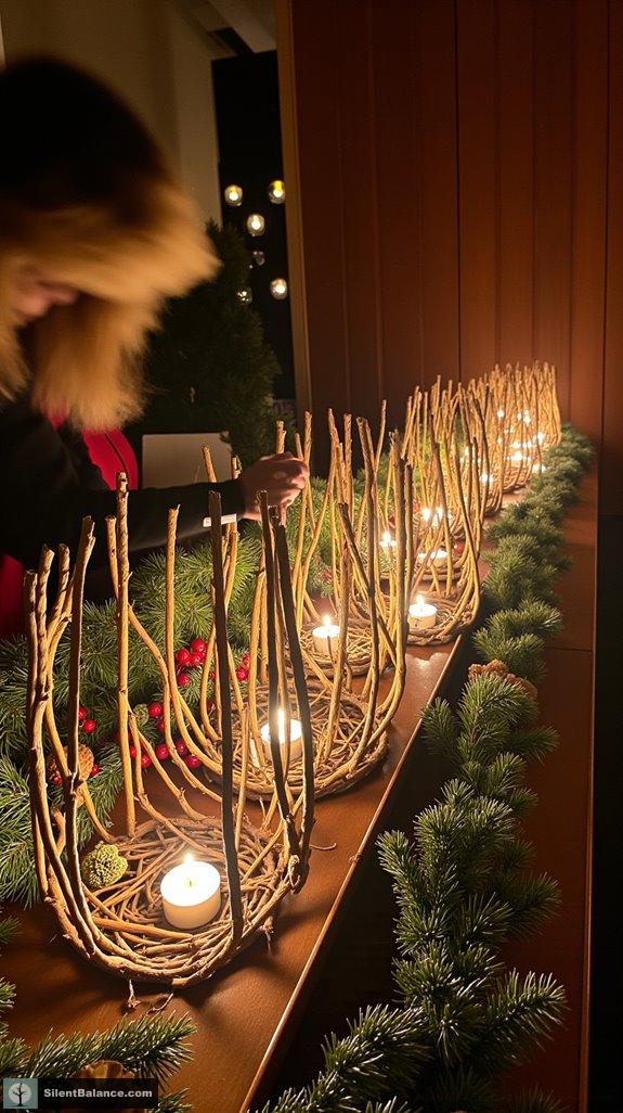 rustic twig lantern creations