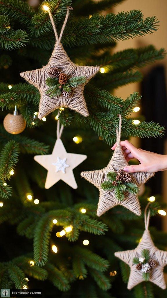 rustic twine holiday stars