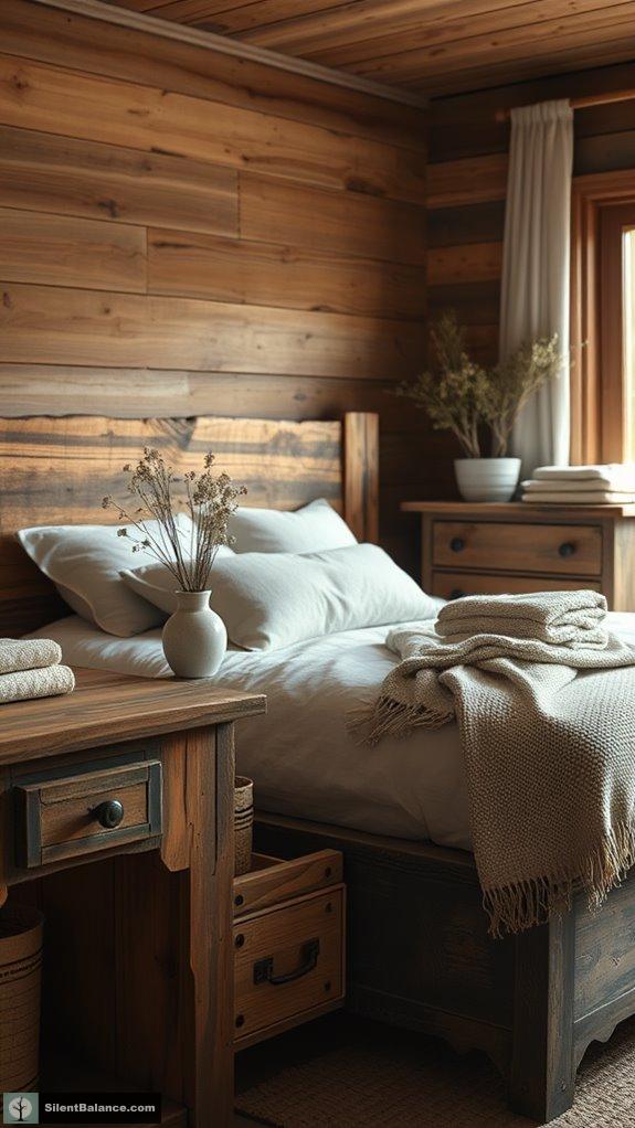 rustic wood furniture charm