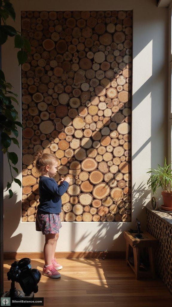 rustic wood slices decor