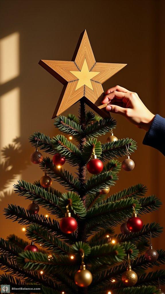 rustic wooden star topper