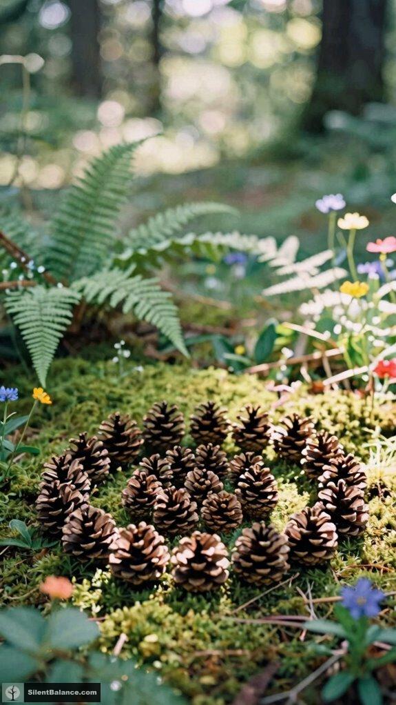 sacred geometric pinecone arrangements