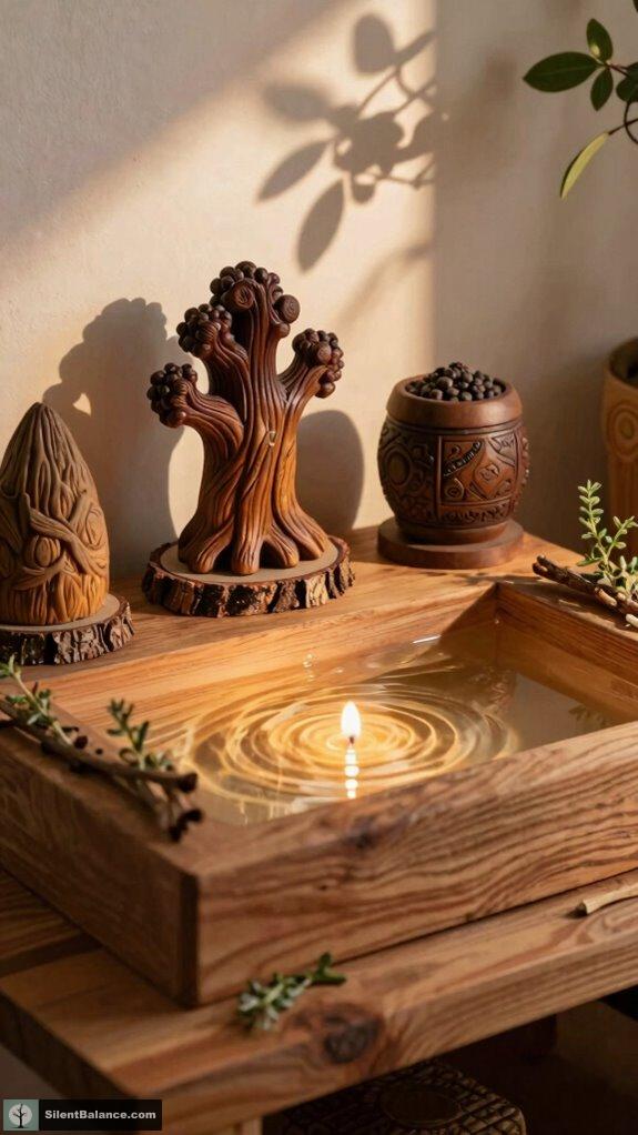sacred wooden ritual vessels