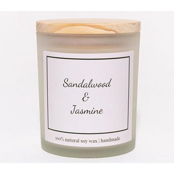 Natural Sandalwood & Jasmine Candle Aromatherapy Gift