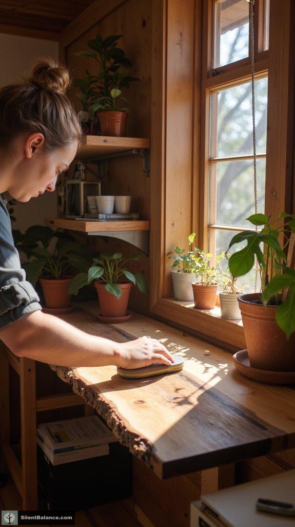 sanding enhances and protects