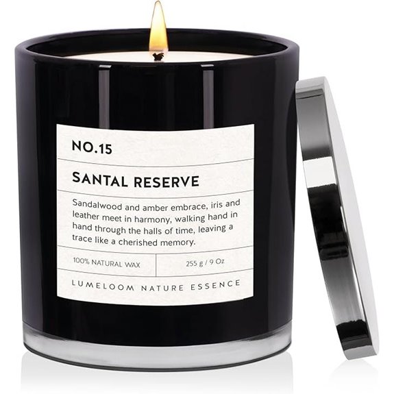 Lumeloom Santal Reserve Scented Candle 9oz Soy Wax