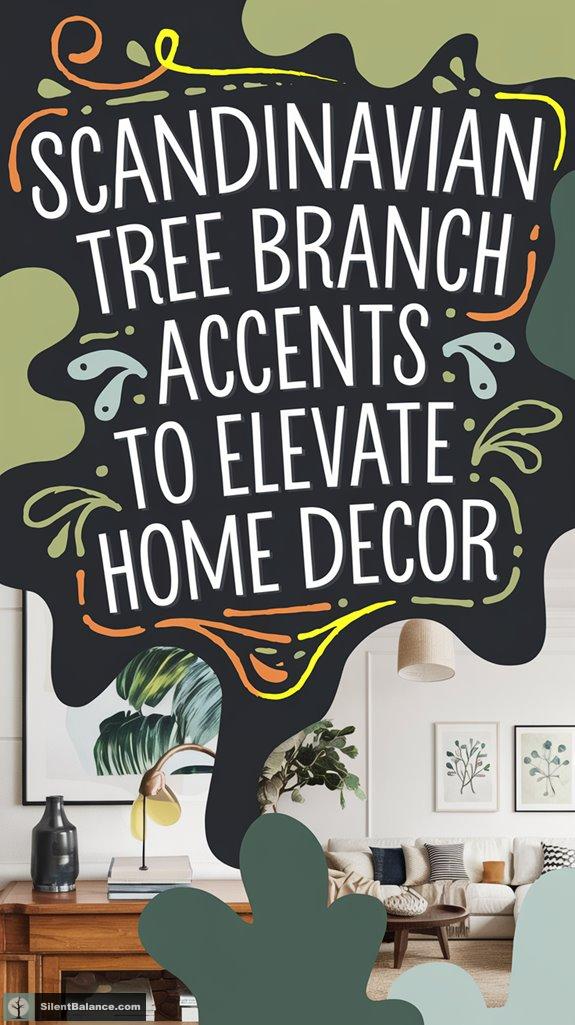scandinavian tree branch decor
