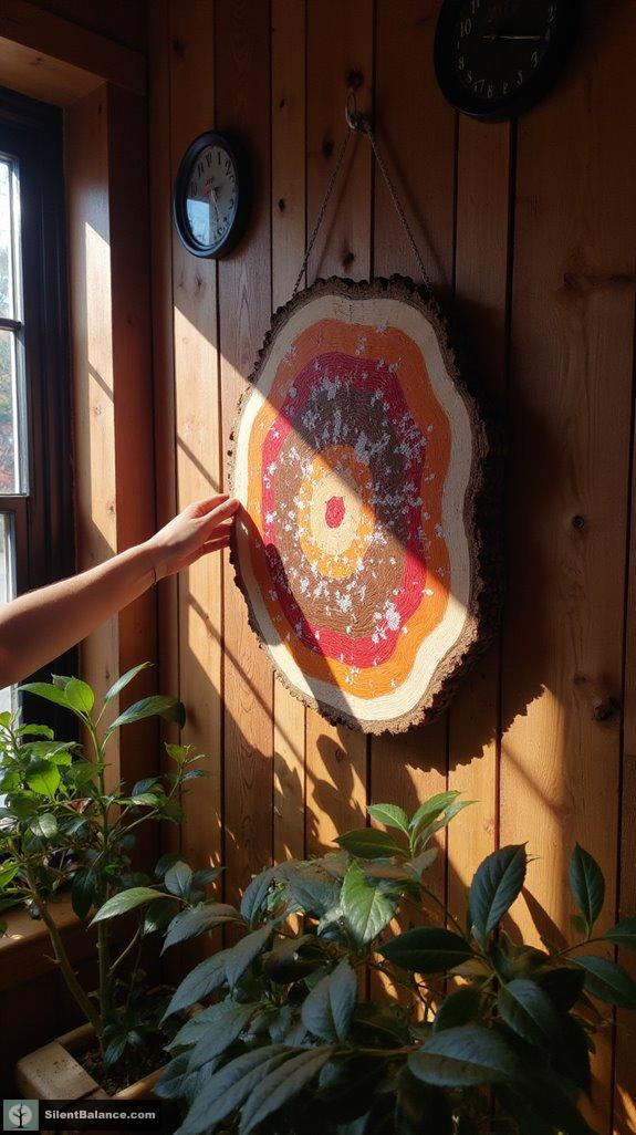 seasonal cedar slice decor